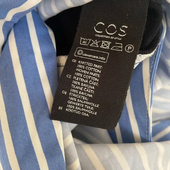 COS Striped Navy Top Tunic Dress - Picture 6 of 6